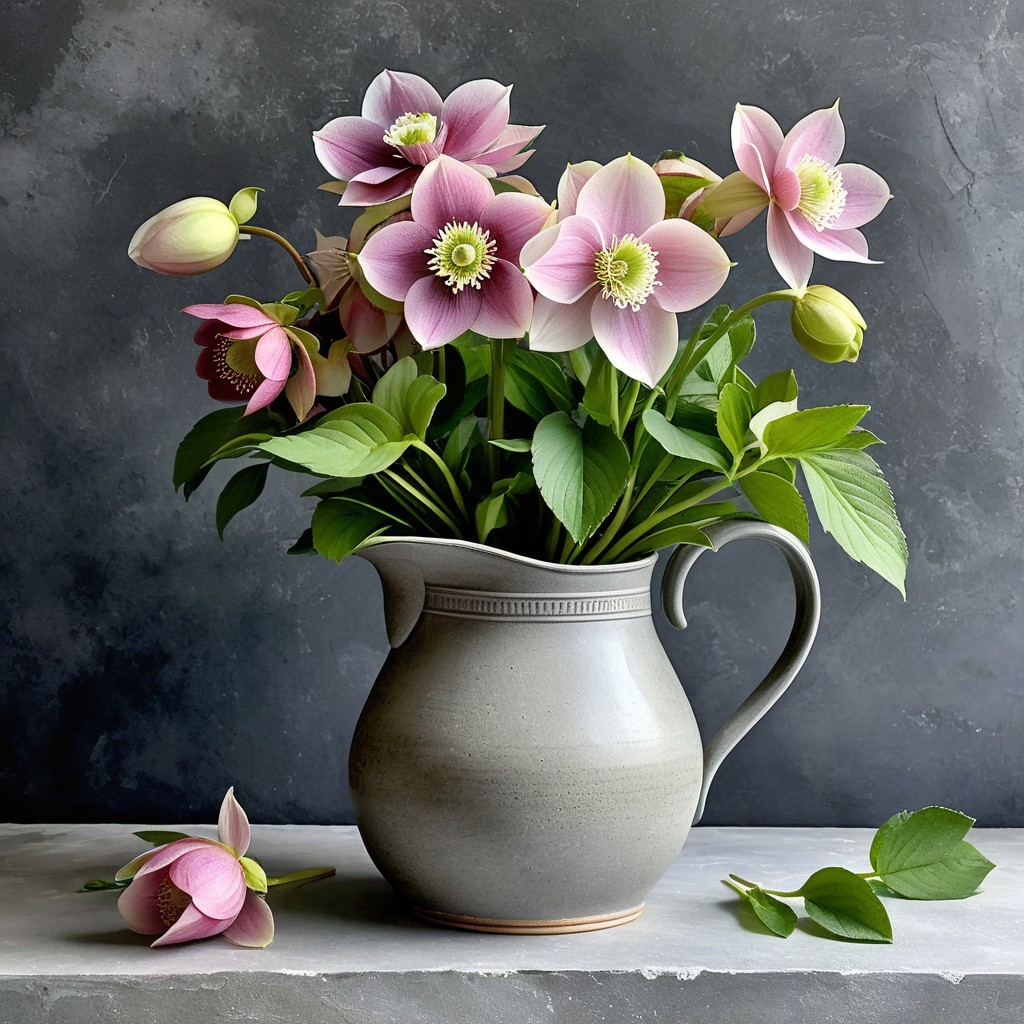 Charming Pink and White Flower Arrangement in Pitcher