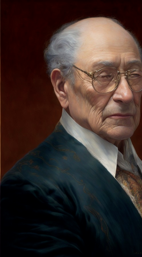 Older gentleman in thoughtful pose with glasses and jacket