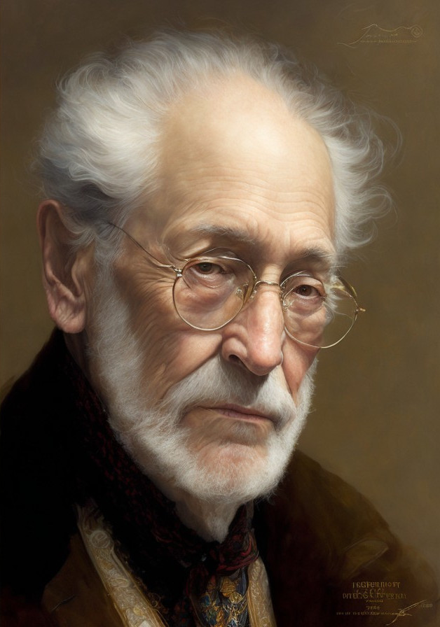 Portrait of an Elderly Man with Thoughtful Expression