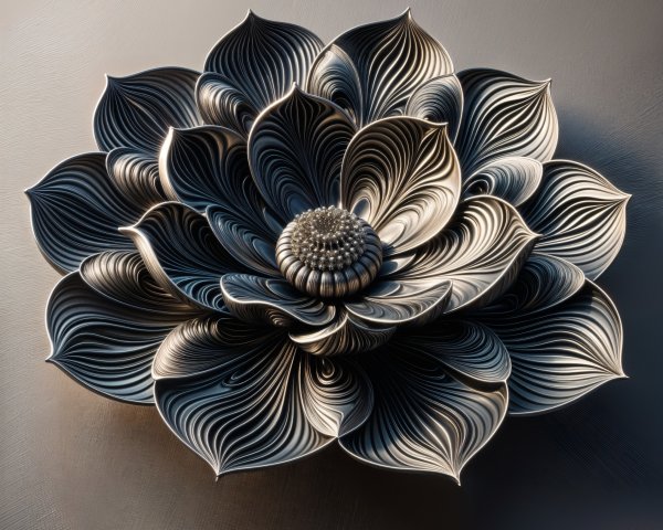 Intricate Floral Design Resembling a Lotus Flower
