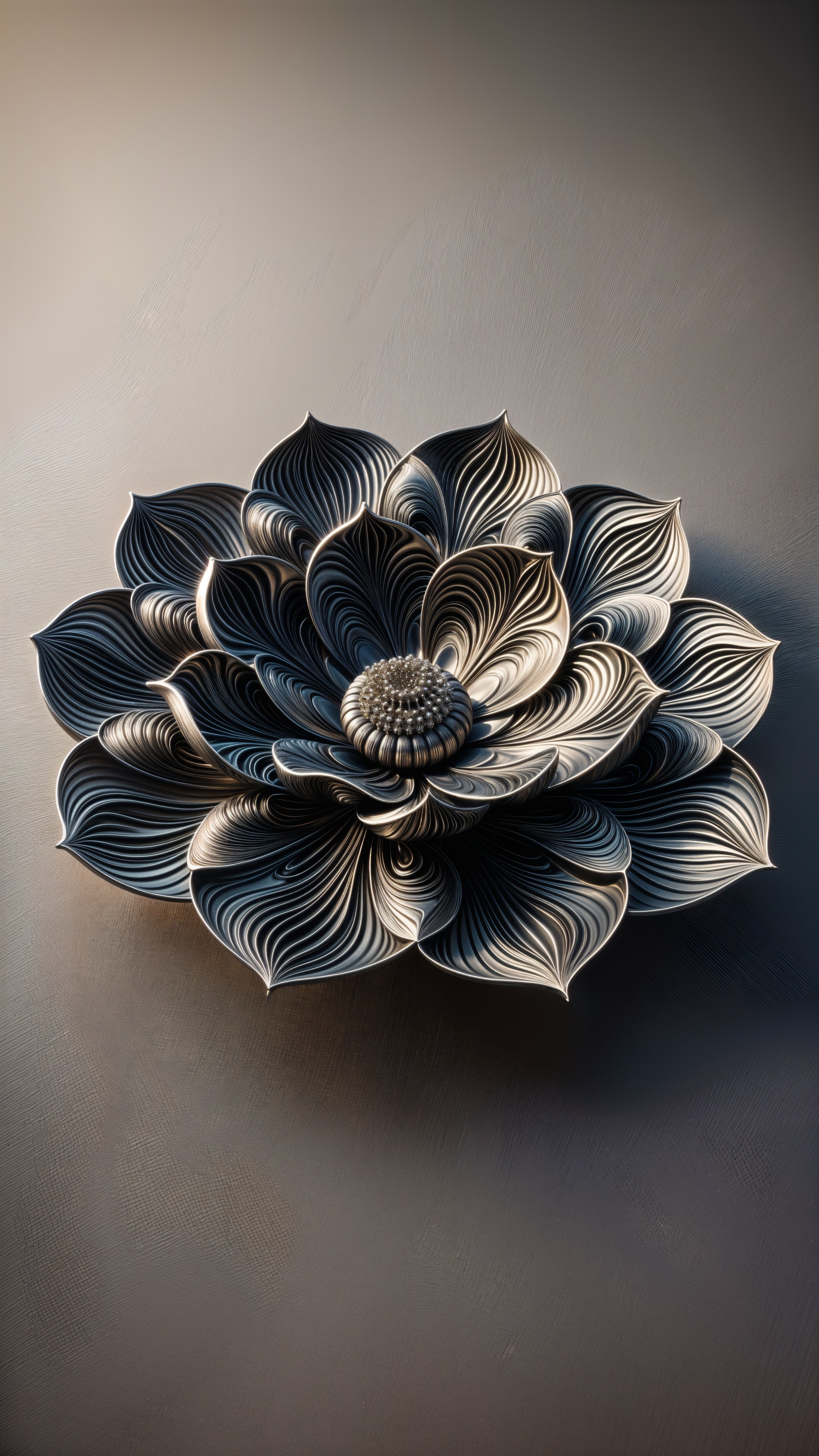 Intricate Floral Design Resembling a Lotus Flower