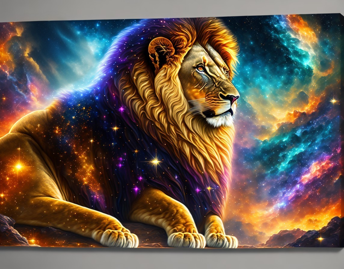 Starry Mane: Cosmic Lion's Realm