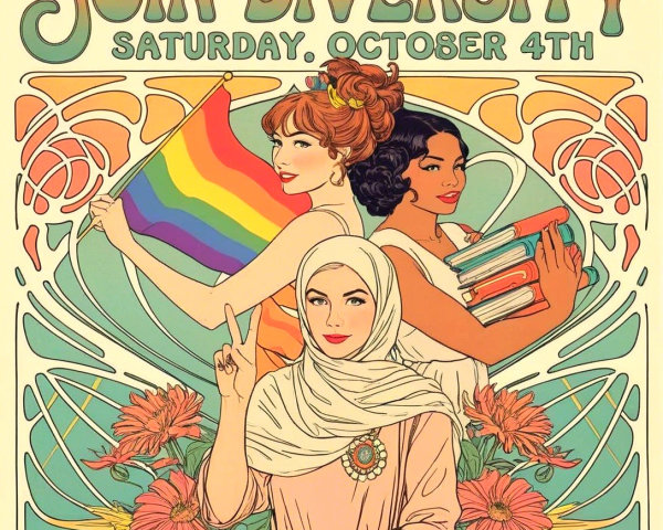 Colorful Vintage Design Promoting Diversity and Unity