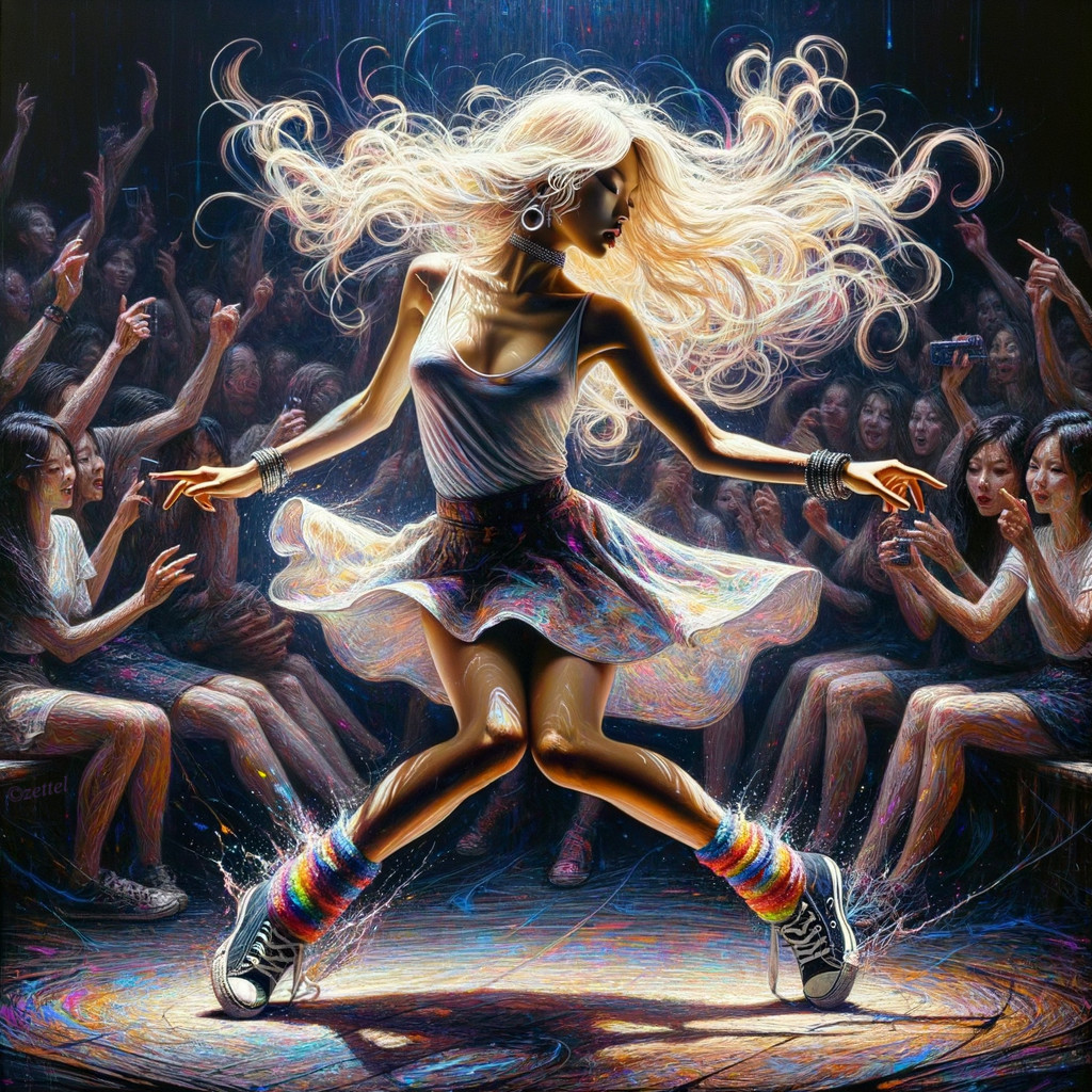 Vibrant Dance Scene with Enthusiastic Crowd