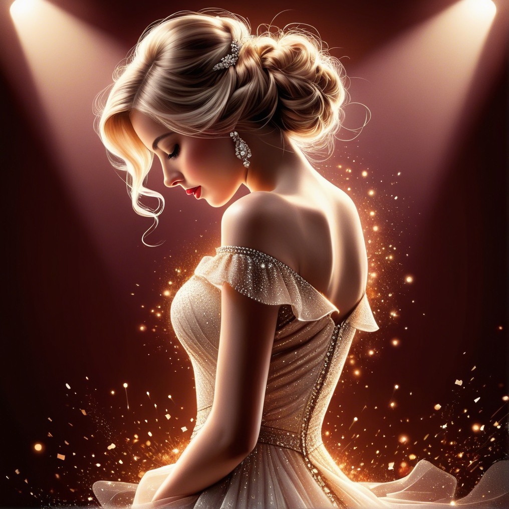 Stunning Bride in Elegant Gown with Soft Lighting