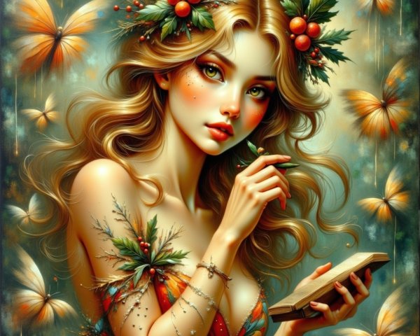 Description of a Woman with Golden Hair and Jewelry