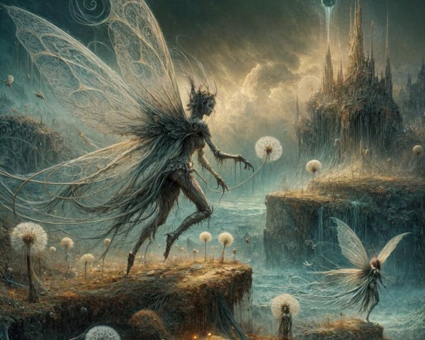 Ethereal Beings in a Dreamlike Mystical Landscape