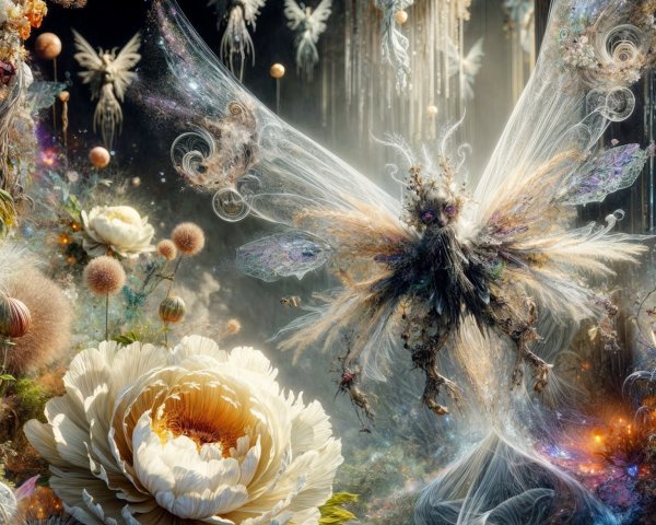 Ethereal Butterflies and Enchanting Fairy Scene