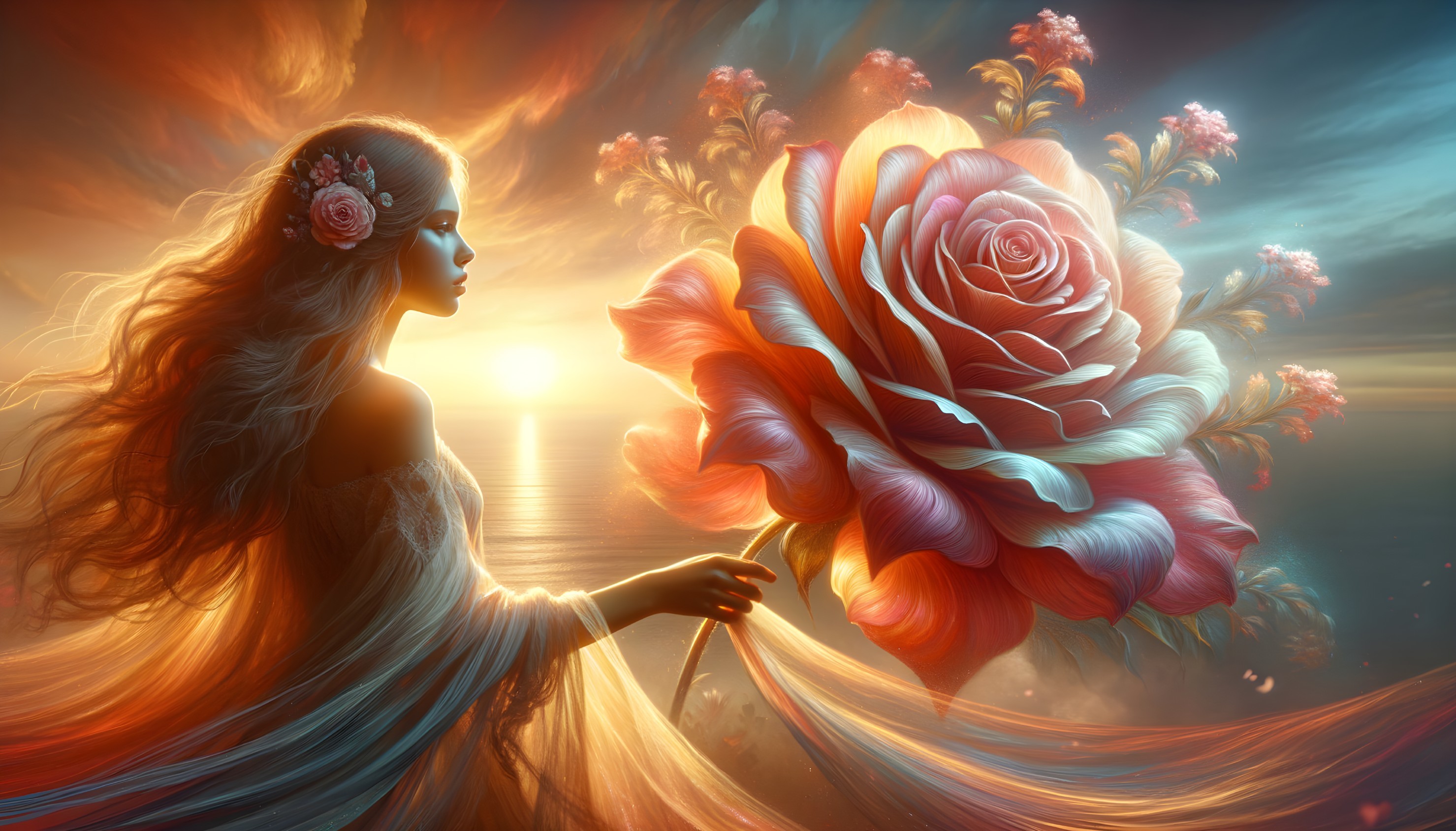 Rose Goddess at Sunrise