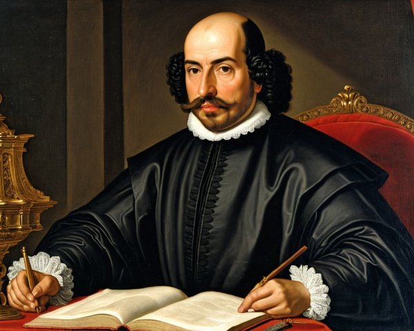 17th-Century Portrait of a Scholar at a Desk