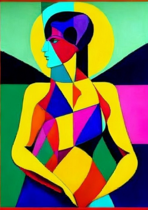 Vivid Geometric Figure in Abstract Art