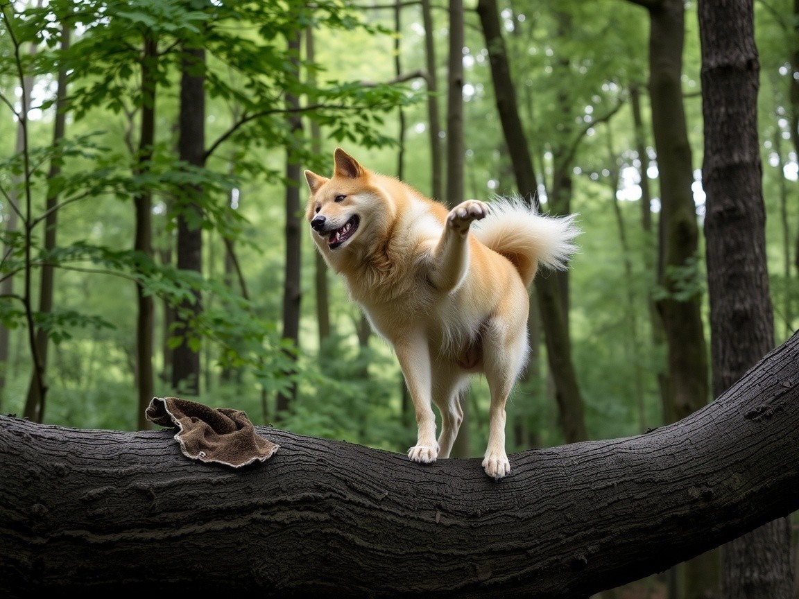 Tango Dancing Dog in the Enchanted Forest