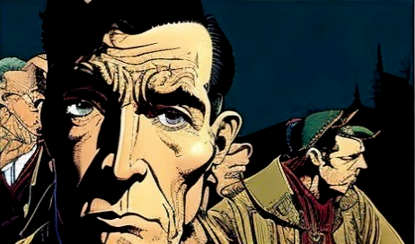 Dramatic Illustration of a Weathered Man's Face