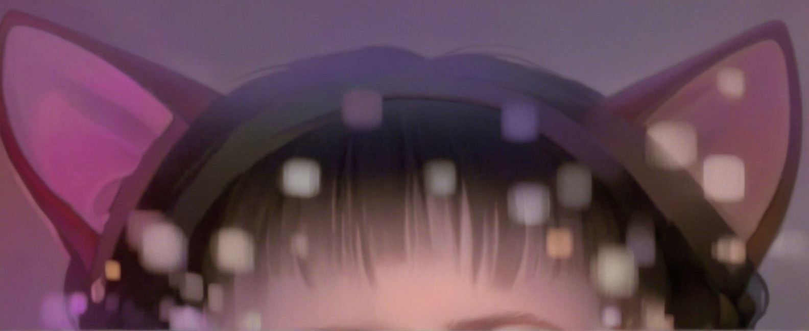Character with Cat Ears in Dreamy Bokeh Background