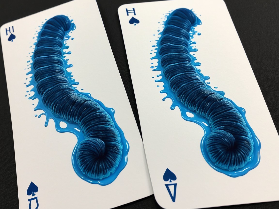 Stylized Caterpillar Playing Cards with Spade Symbol