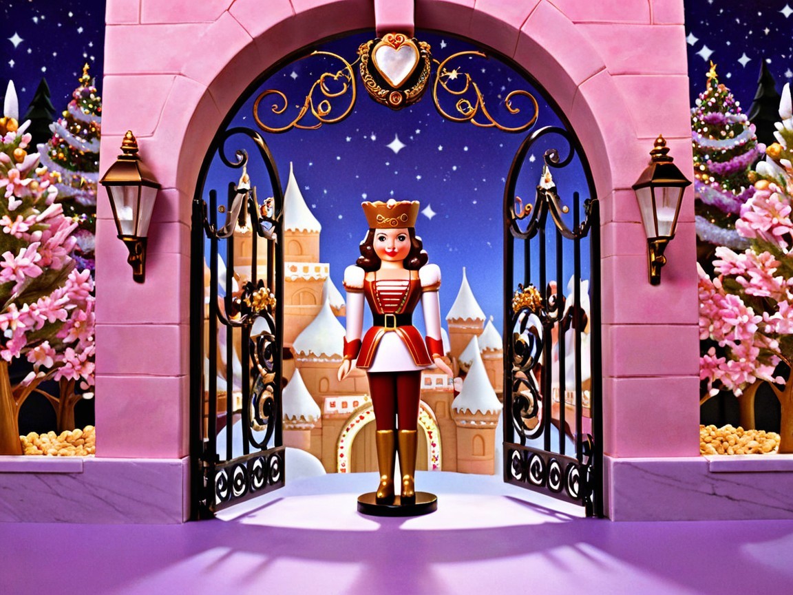 Regal Toy Soldier in Enchanted Castle Scene