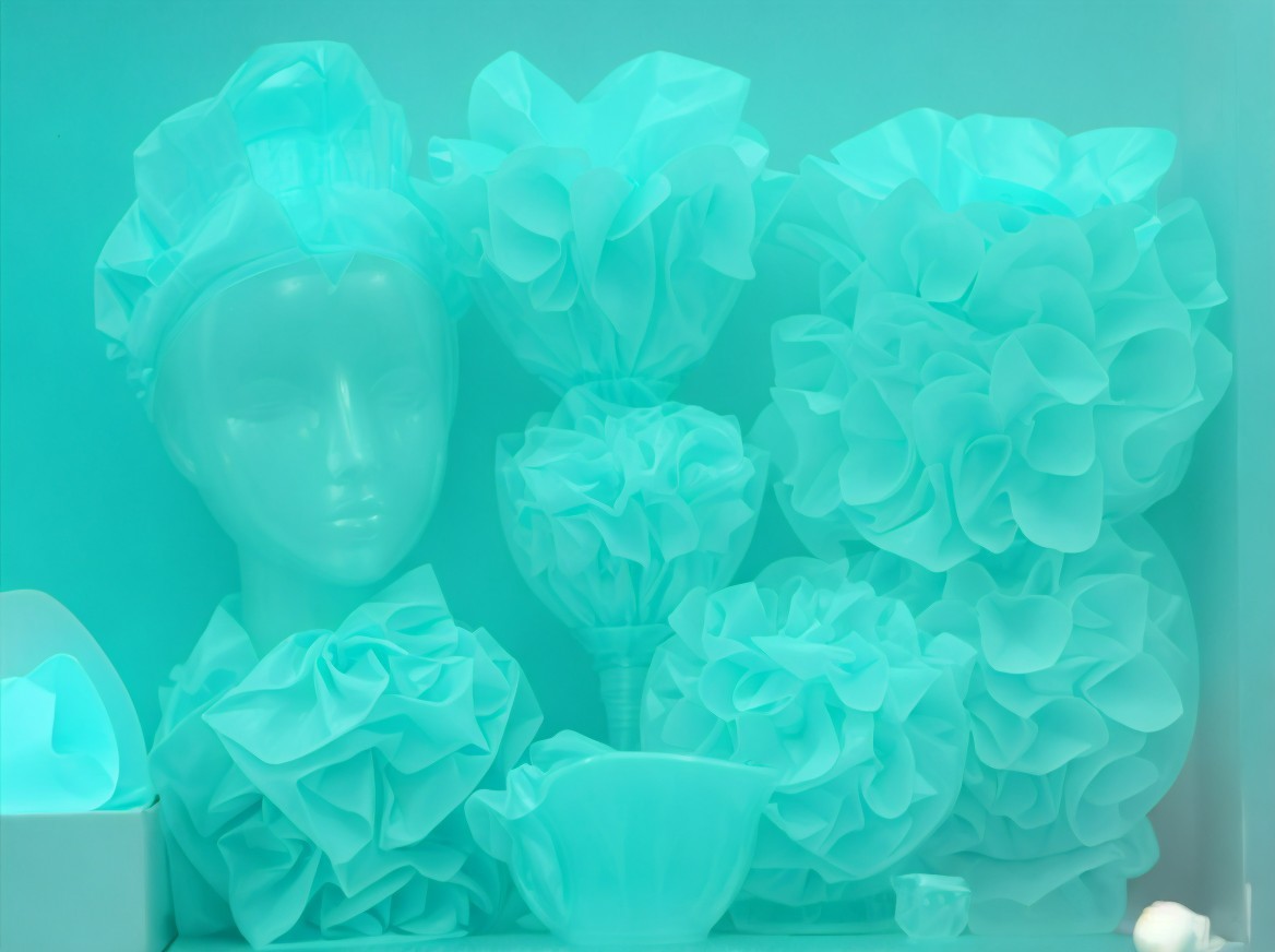 Turquoise Decorative Objects in Dreamlike Composition
