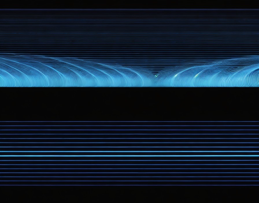 Abstract Design with Blue Lines on Dark Background