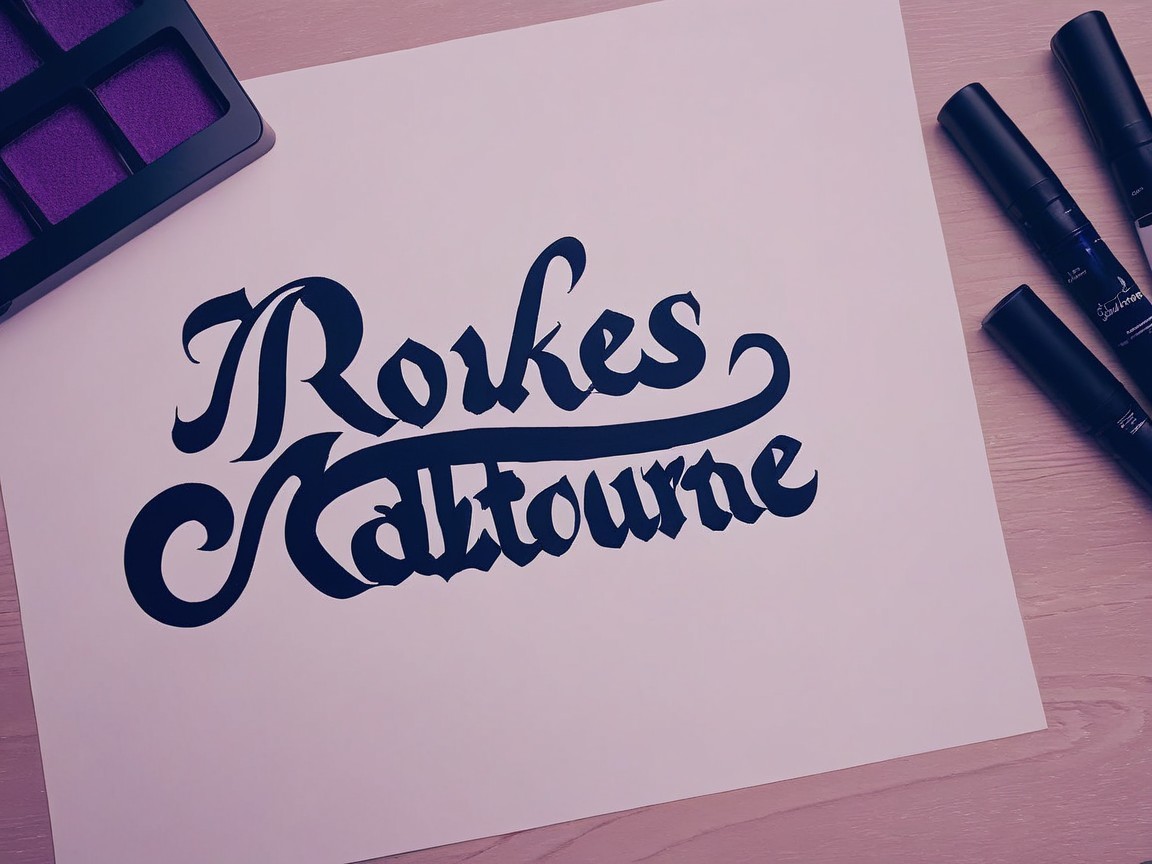 Stylish Hand-Lettered Calligraphy Design on Paper