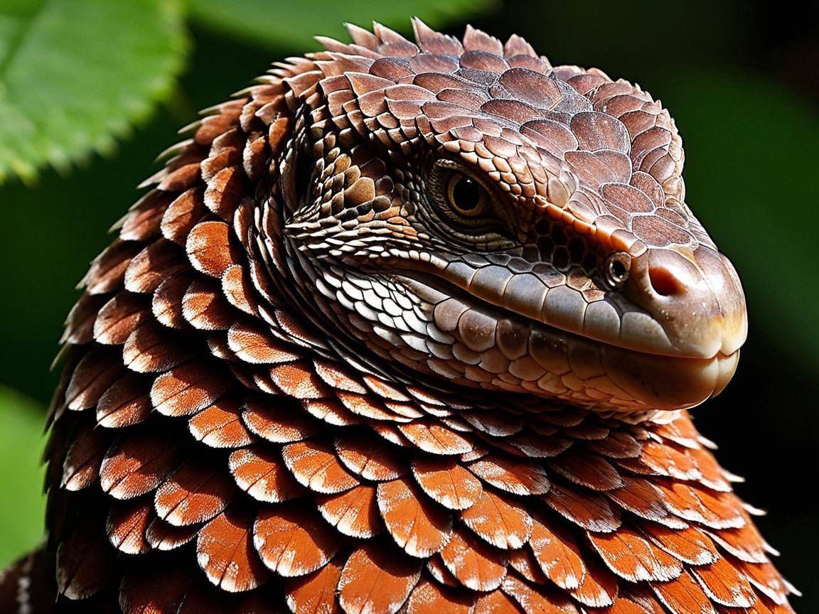 Close-Up of a Lizard with Textured Scales and Eye