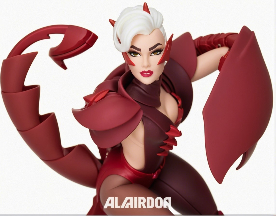 Dynamic Action Figure with White Hair and Armor Design