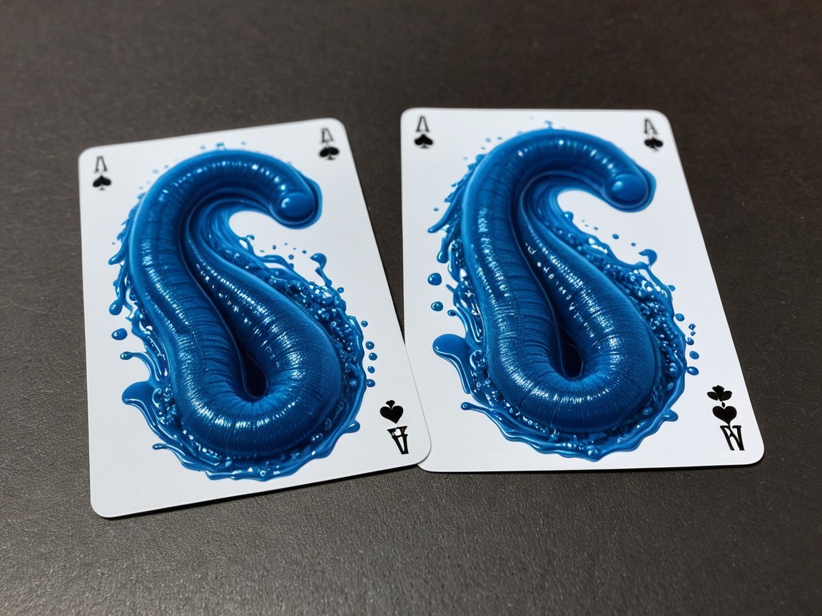 Two Ace of Spades Playing Cards with Unique Design