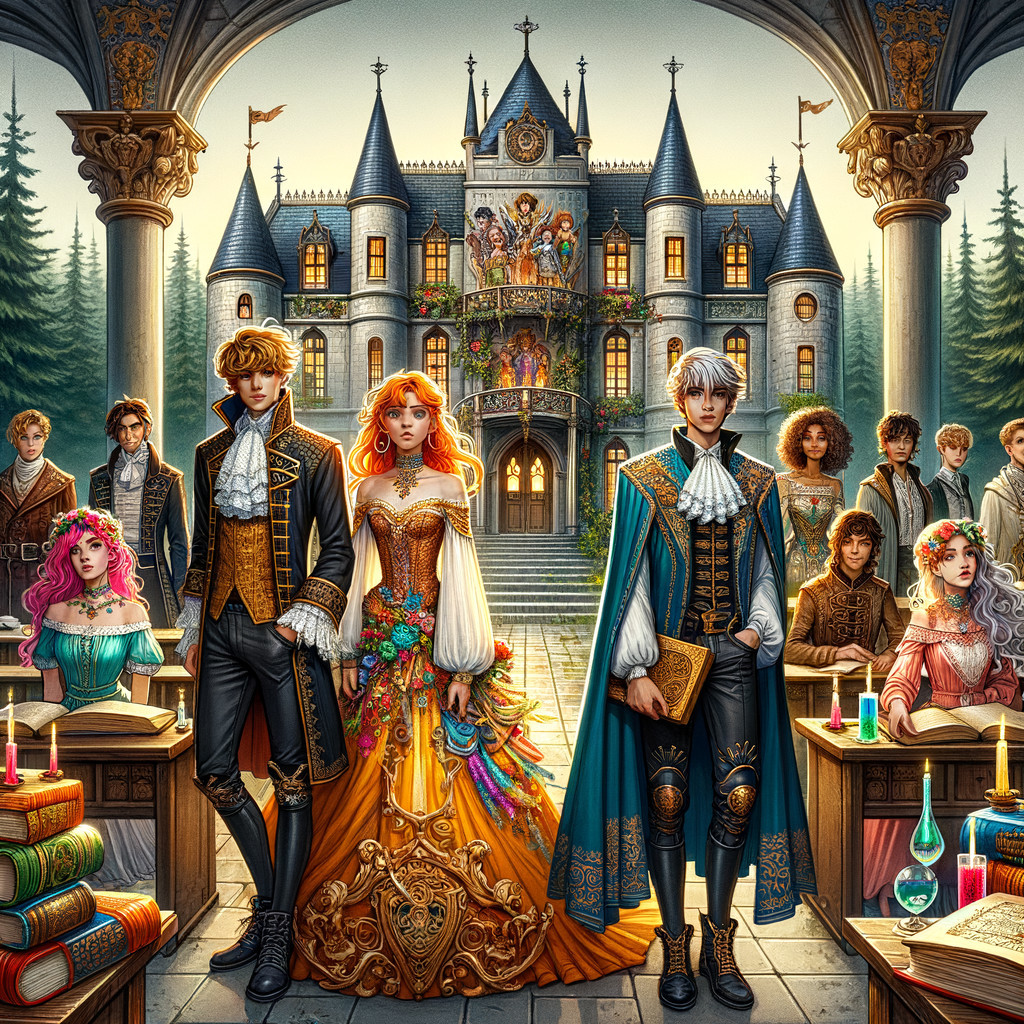 Fairytale Castle with Prince, Princess, and Characters