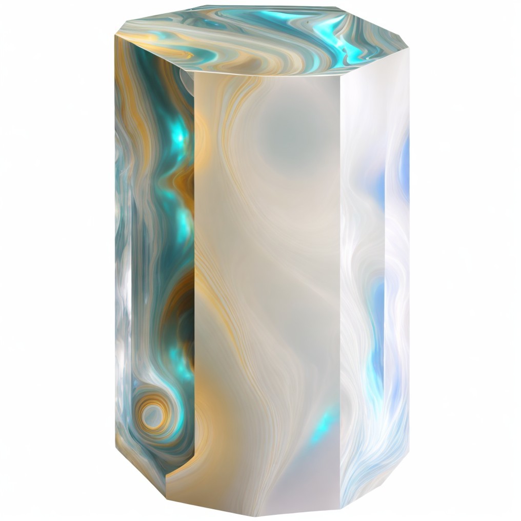 Shimmering Multi-Faceted Crystal Structure Description