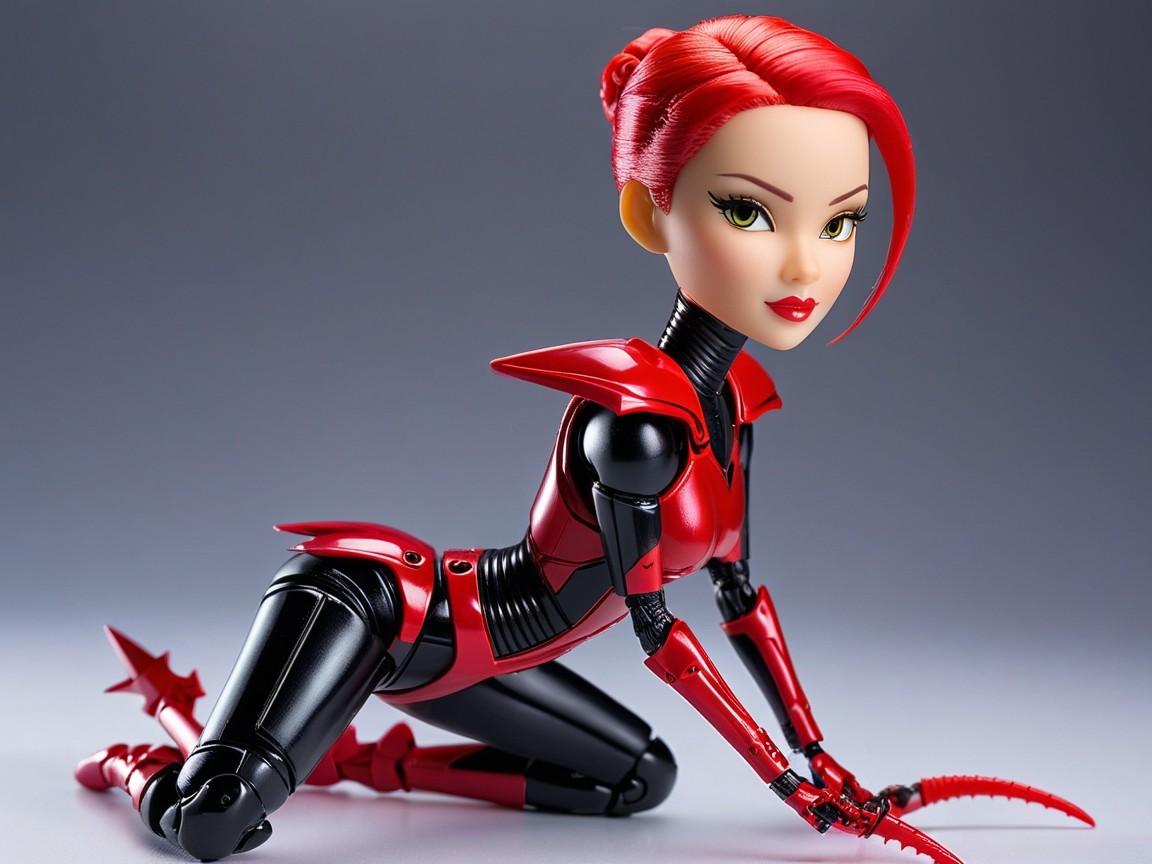 Stylized Female Action Figure with Futuristic Design