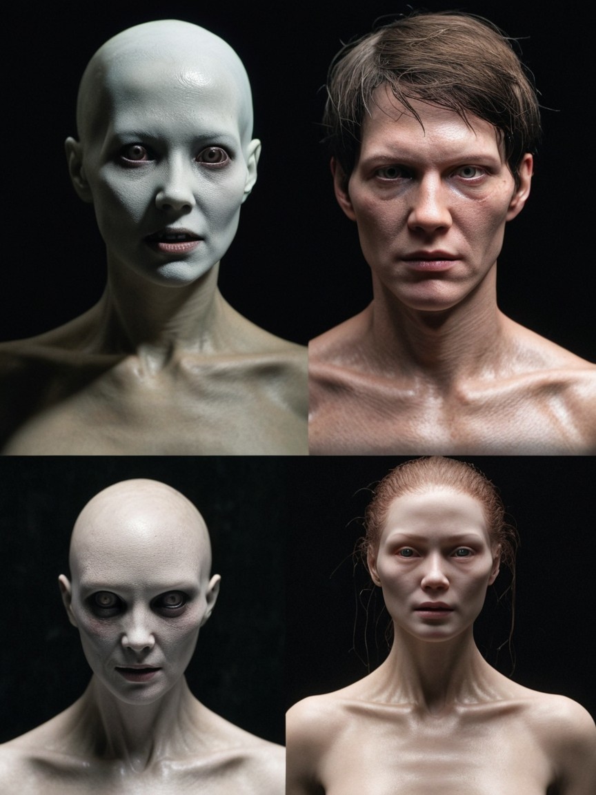 Androgynous Portraits with Distinctive Expressions
