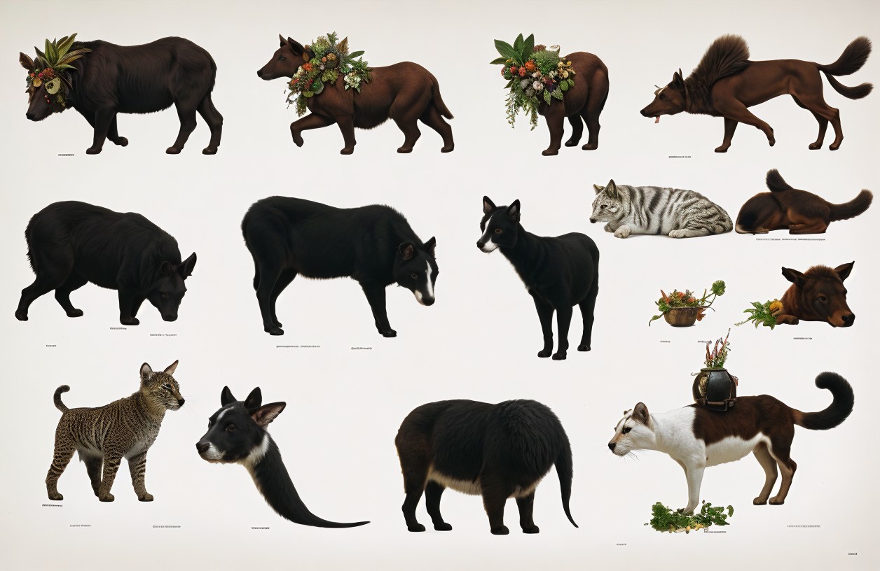 Stylized Animal Illustrations of Hybrid Creatures