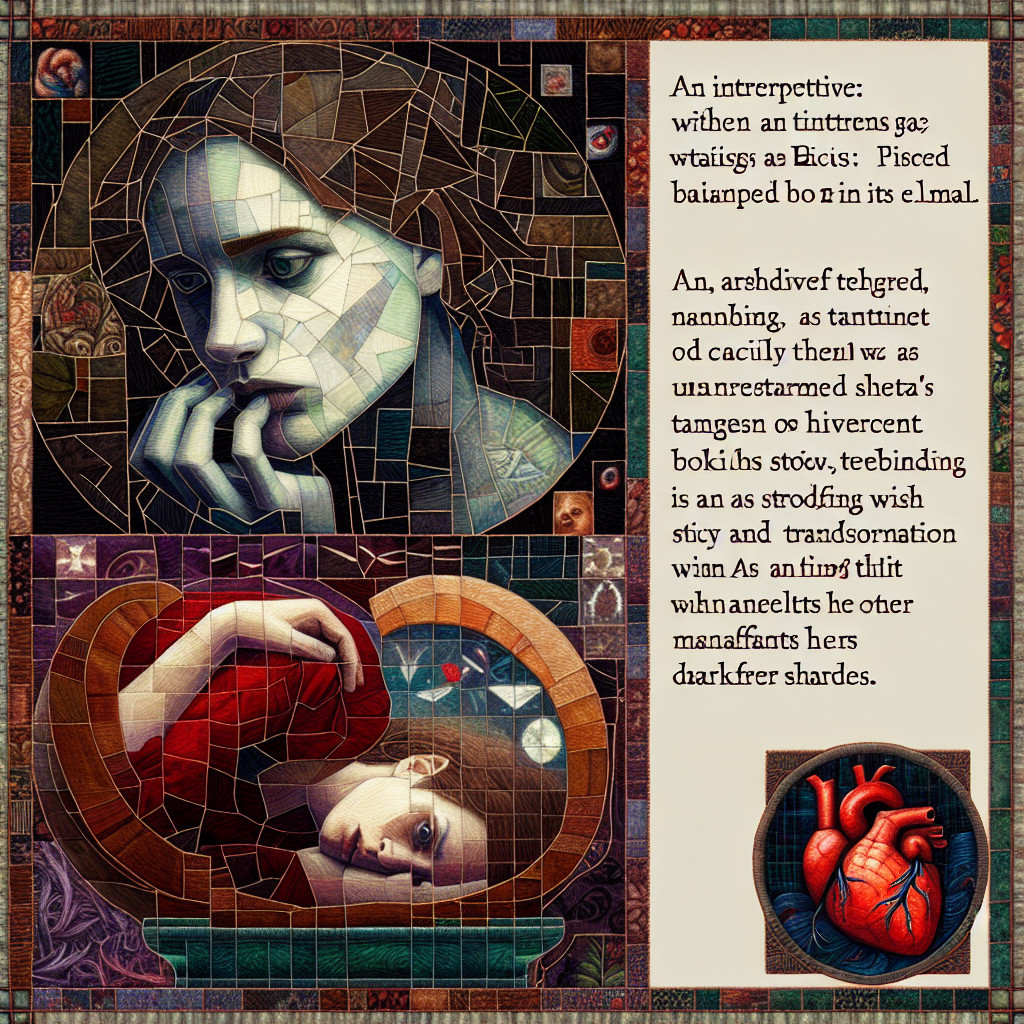 Stained-Glass Artwork of Two Female Figures and Heart