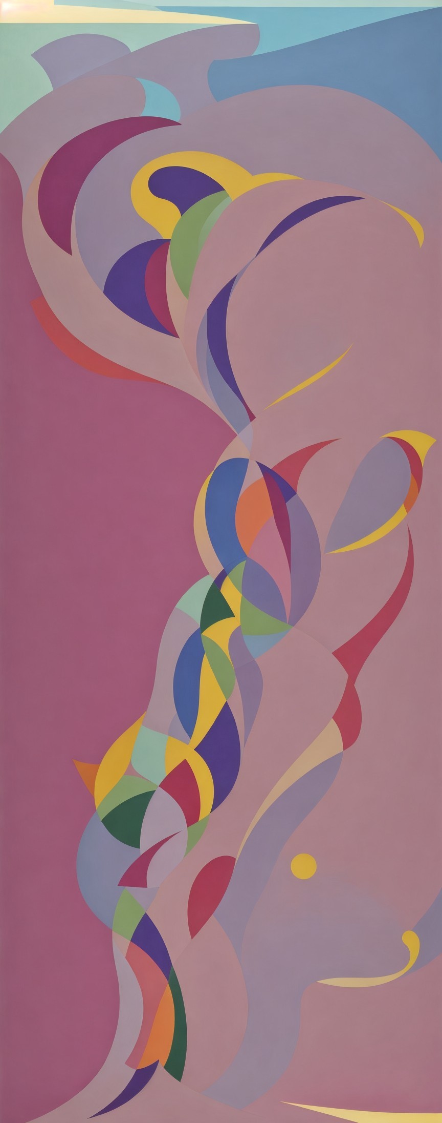 Abstract Composition with Vibrant Colors and Shapes