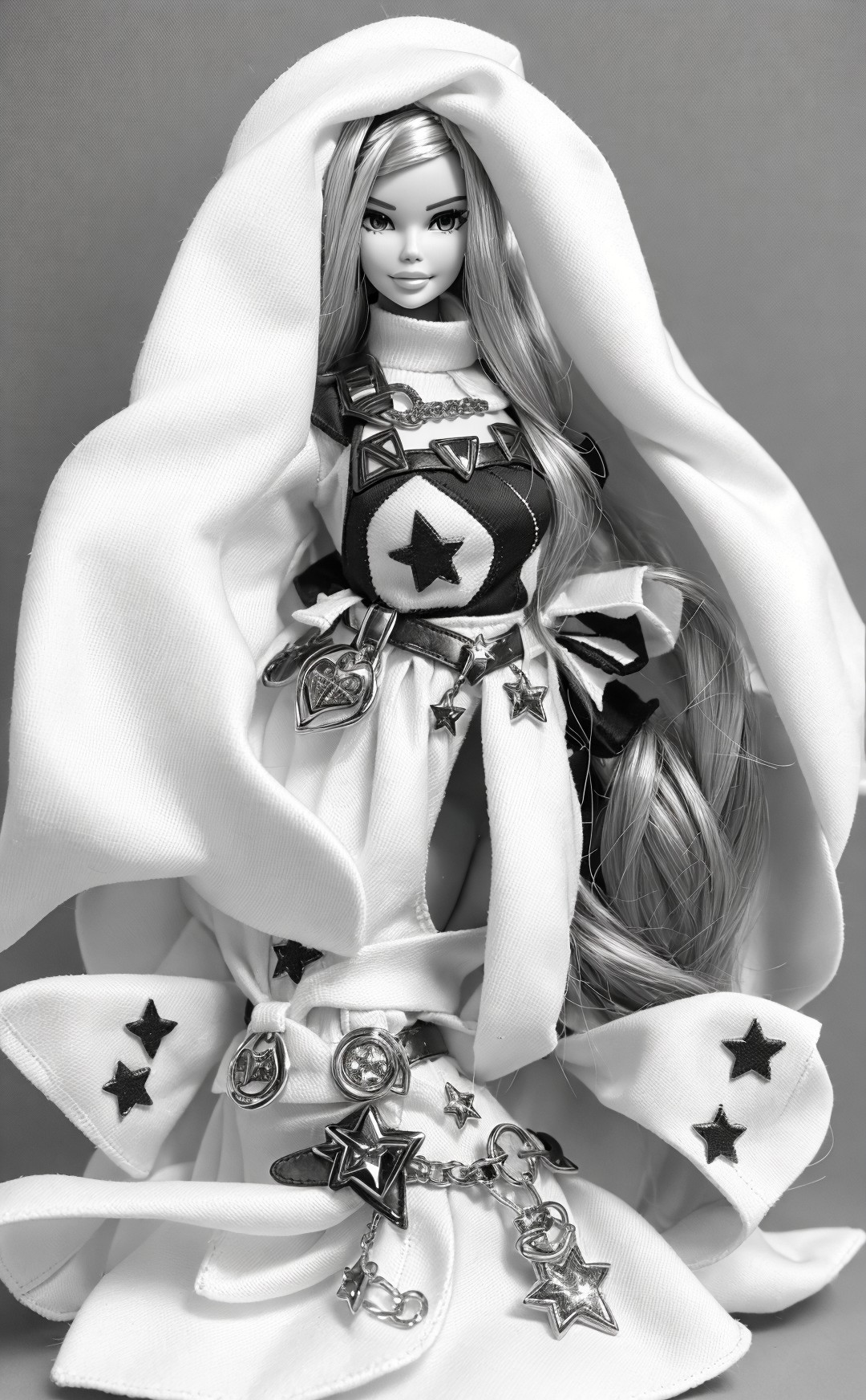Fashion Doll in Elegant Starry Outfit with Accessories