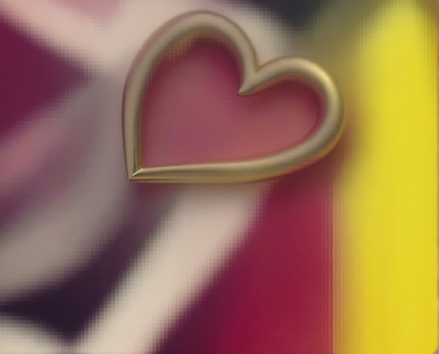 Vibrant Heart Design with Blurred Color Background