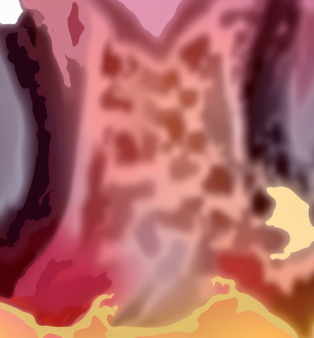Abstract Composition of Swirling Hues and Depth
