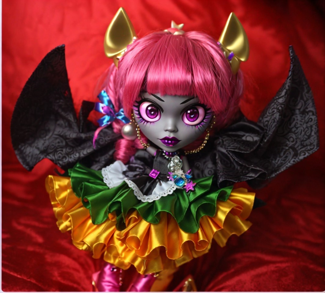 Vibrant Doll with Pink Hair and Colorful Outfit