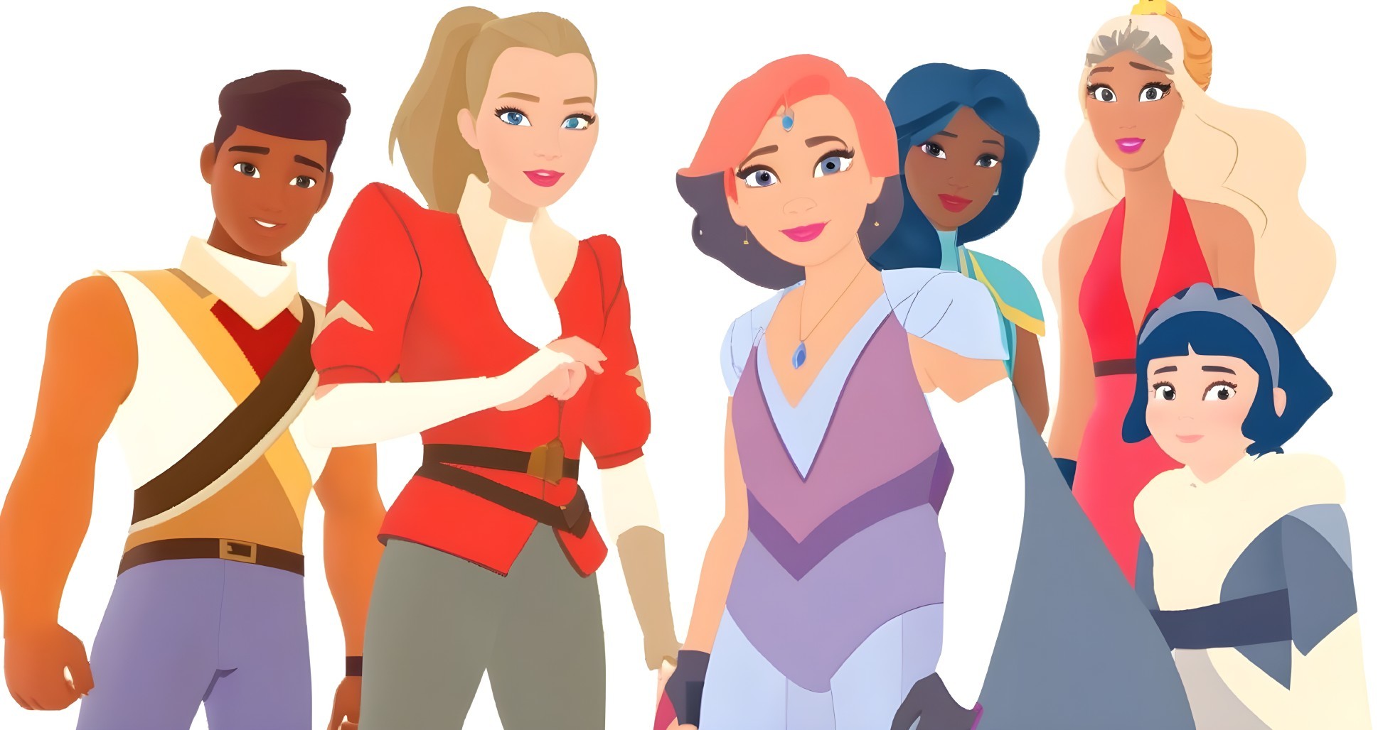 Vibrant Scene of Diverse Characters in Colorful Attire