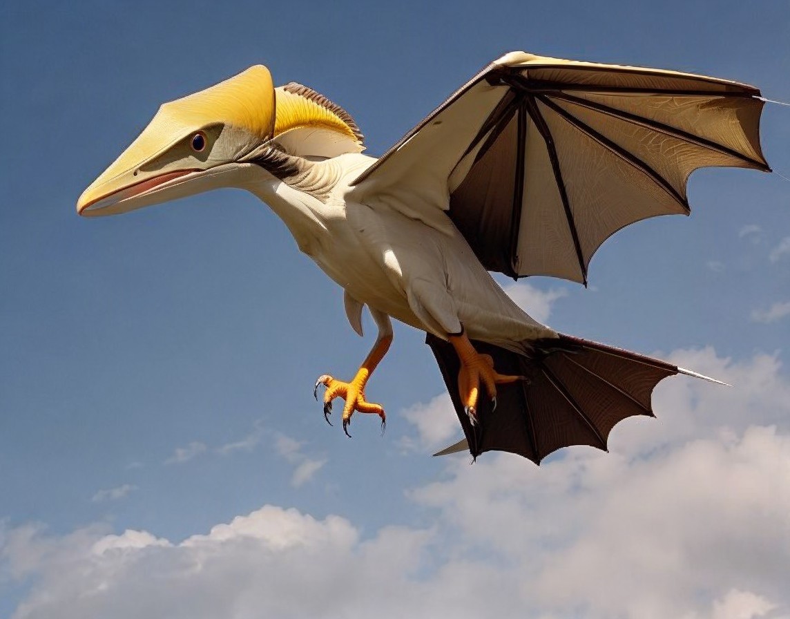 Majestic Pterosaur-like Creature in Flight