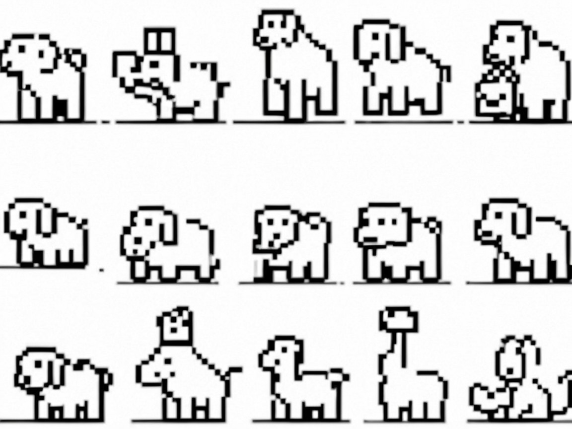 Pixel Art Animals in Playful Poses and Styles