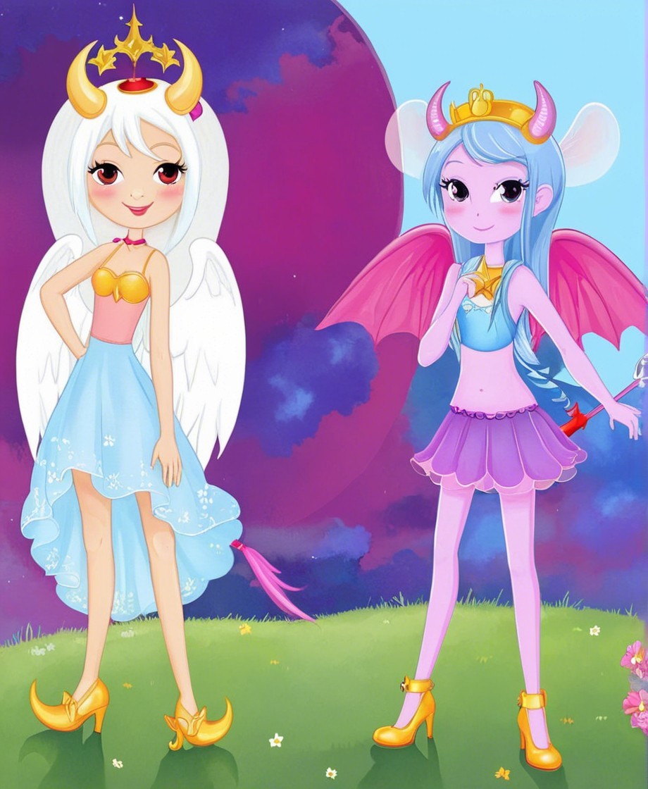 Whimsical Characters Under a Starry Sky