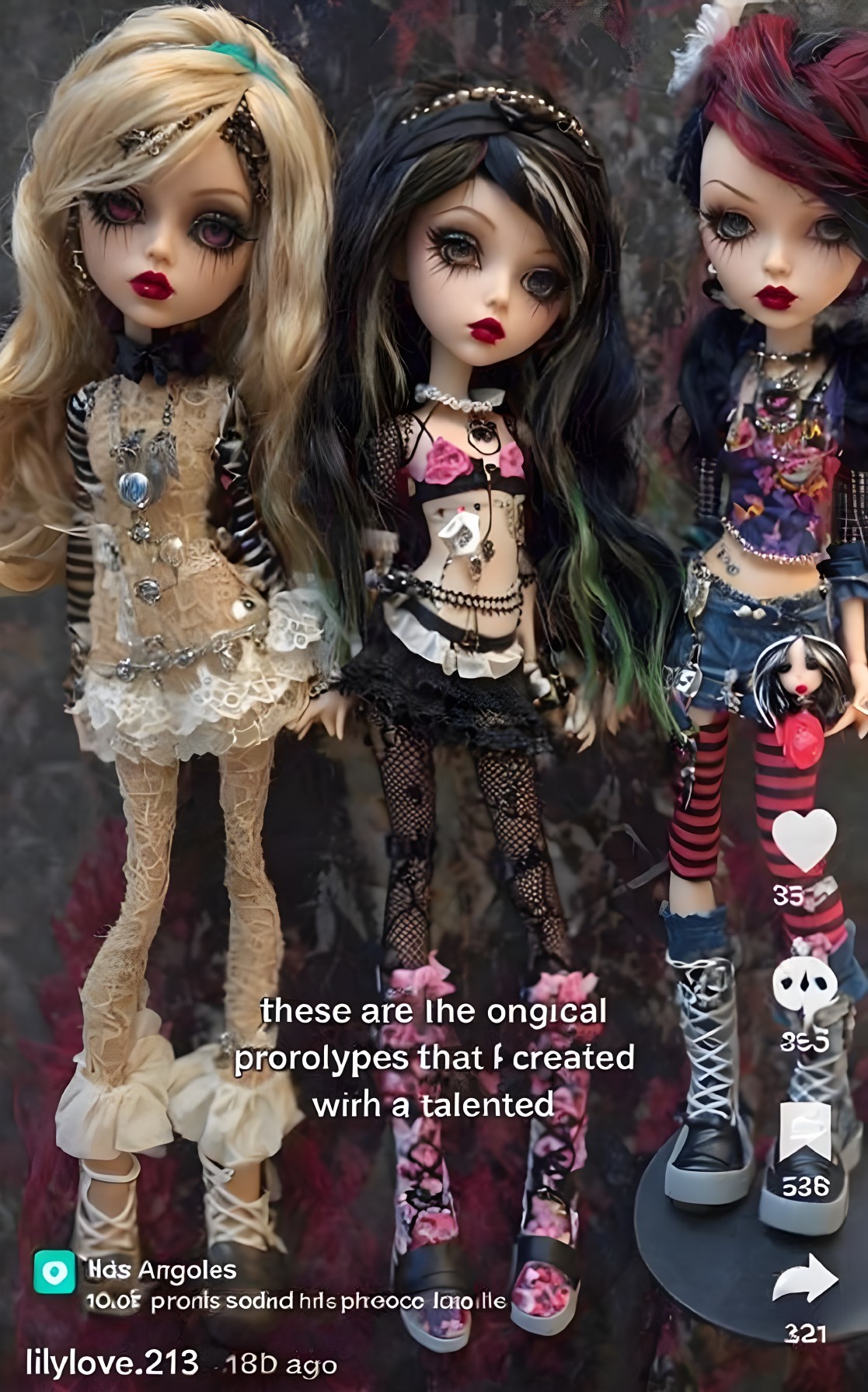 Intricately Designed Punk and Goth Fashion Dolls