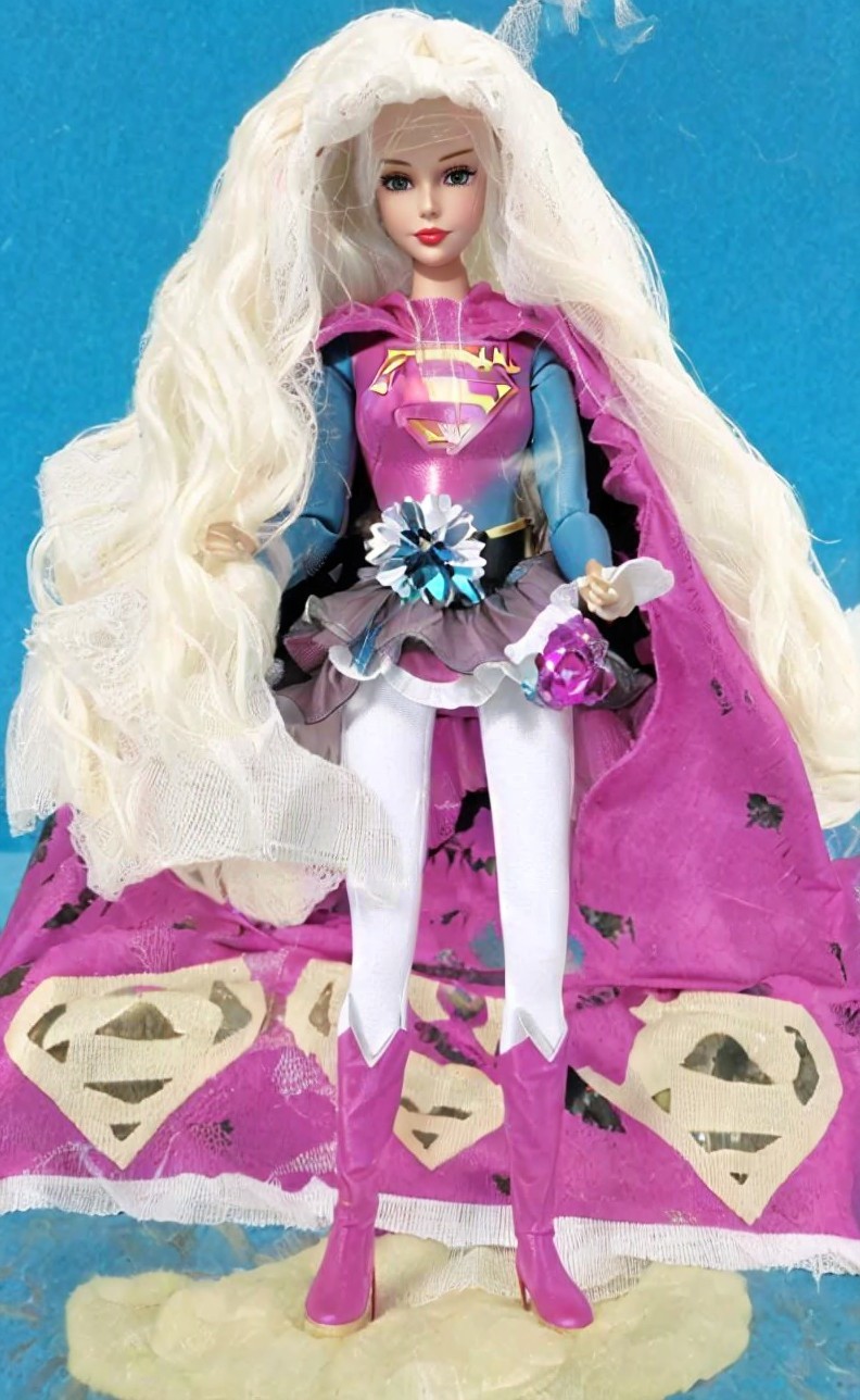 Superhero Doll with Vibrant Costume and Accessories