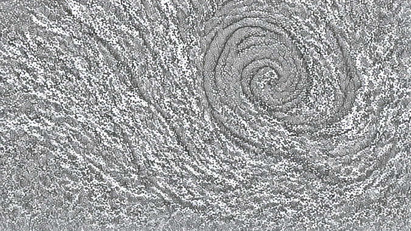 Abstract Swirling Pattern in Shades of Gray