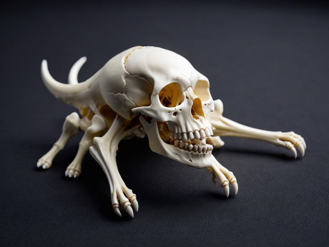 Realistic Cat Skull Model with Anatomical Details