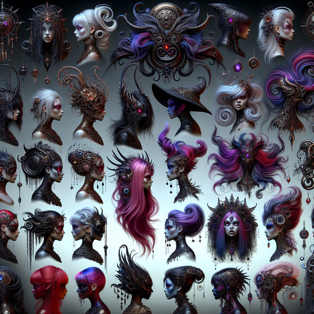 Collection of Intricately Designed Head Sculptures