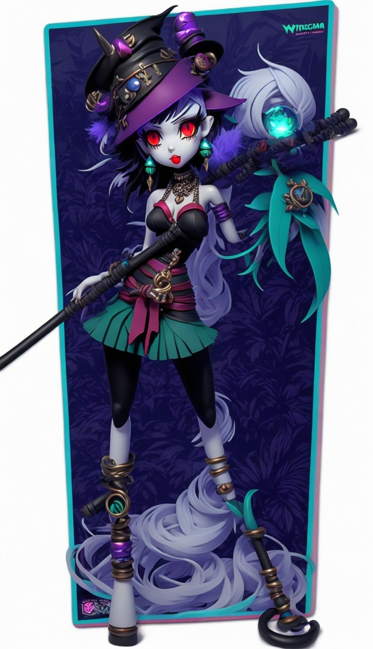 Stylish character with white hair and red eyes