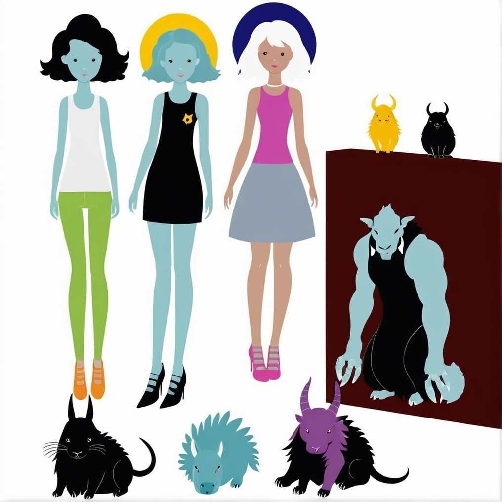 Stylized Characters and Whimsical Animals in Fashion