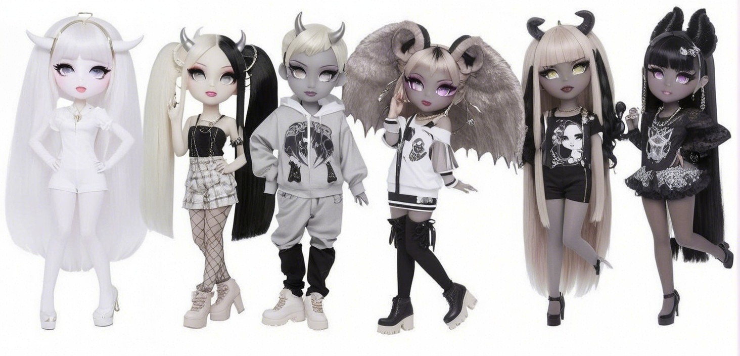 Stylish Dolls with Unique Designs and Accessories