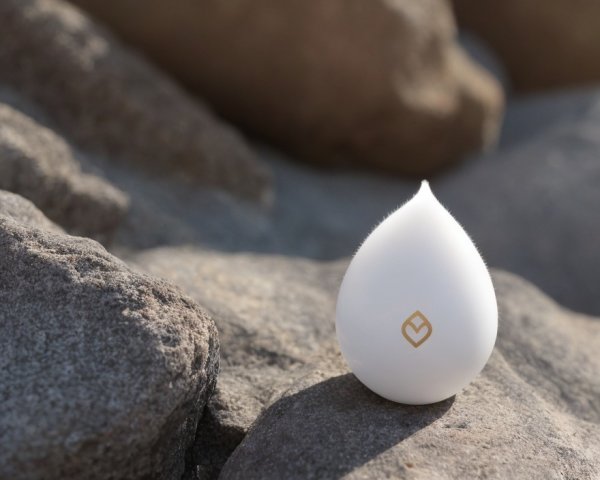 Teardrop-Shaped Object on Textured Rock Surface